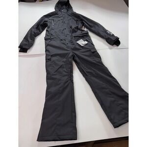 Blue Magic Mens XL Winter Solid One Piece Ski Suits Snow Board Garments Black